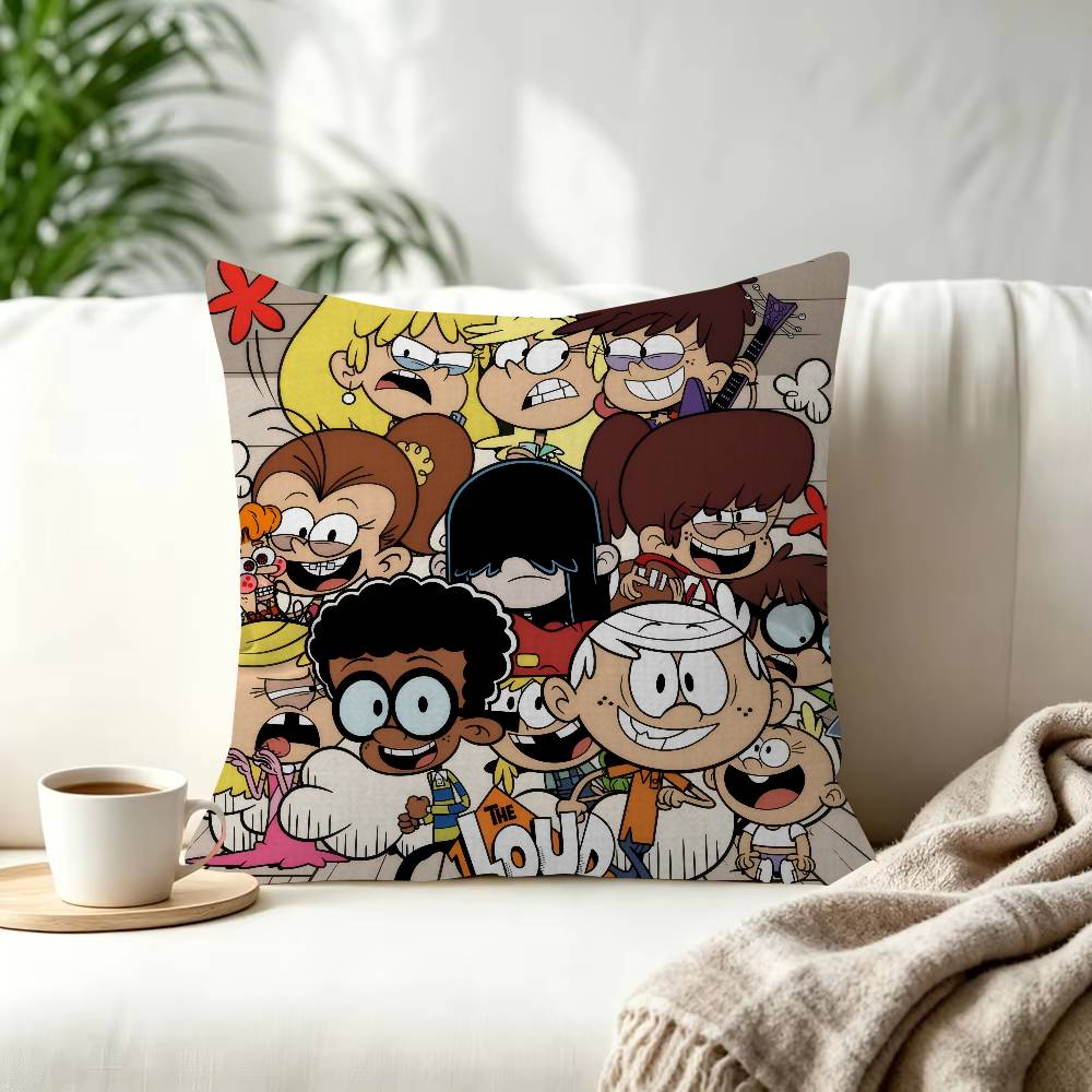Popular Cartoon The Loud House Decorative Room Aesthetics Pillow Case Home Decor Bedroom Sofa Bed Pillow Cover x