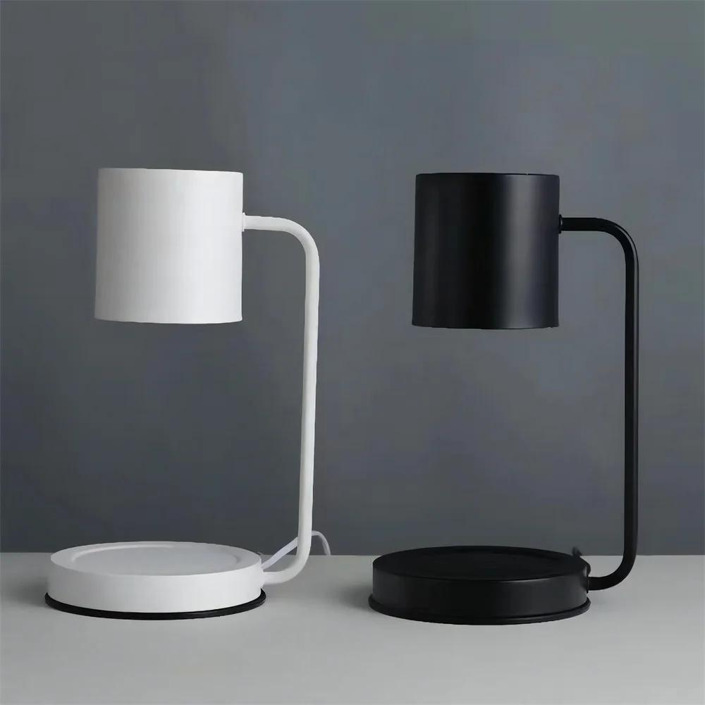 Simple  Table Lamp Dimmable Candle Warmer Lamp Metal Wax Burner Retro Melting Wax Lamp 220V Fragrance Light Desk Decor Lighting