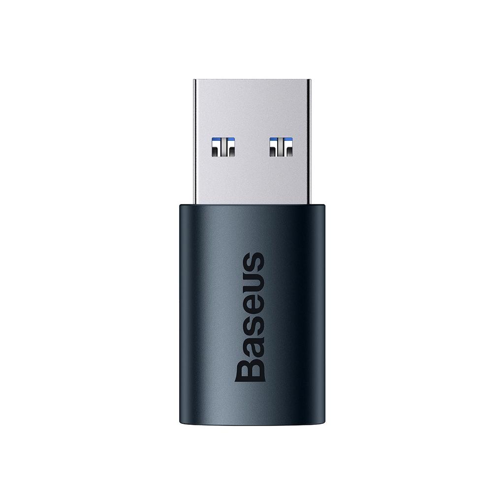 Baseus Ingenuity Series Mini Przejściówka Adapter Usb 3.1 Otg Do Usb Typ C Niebieski (Zjjq000103)