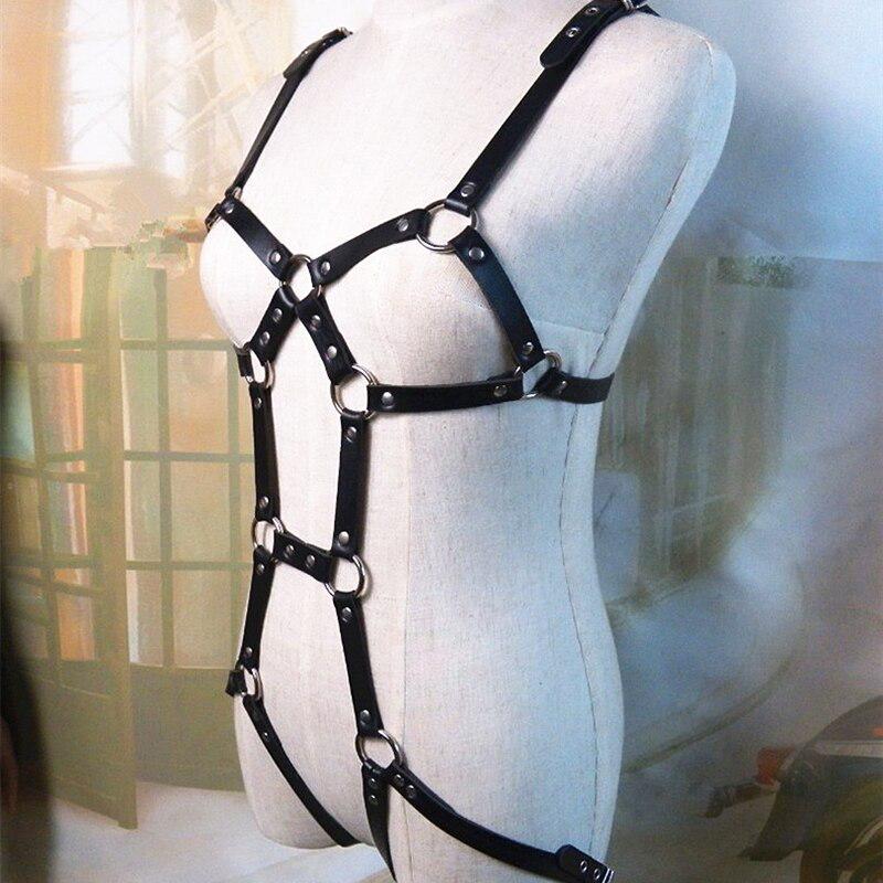 Harness for Women Garter Belt Lingerie Belts Stockings Body Buttocks Bondage Leather Leg Harness Belts Bdam Suspender