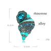 Conch brooch, oil dripping diamond retro artistic high-end brooch, accessories, clothing coat buttons