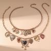 Neue Mode Retro Punk Metall Herz Anhänger Halsketten Für Frauen Vintage Choker Kette Luxus Party Schmuck Geschenke