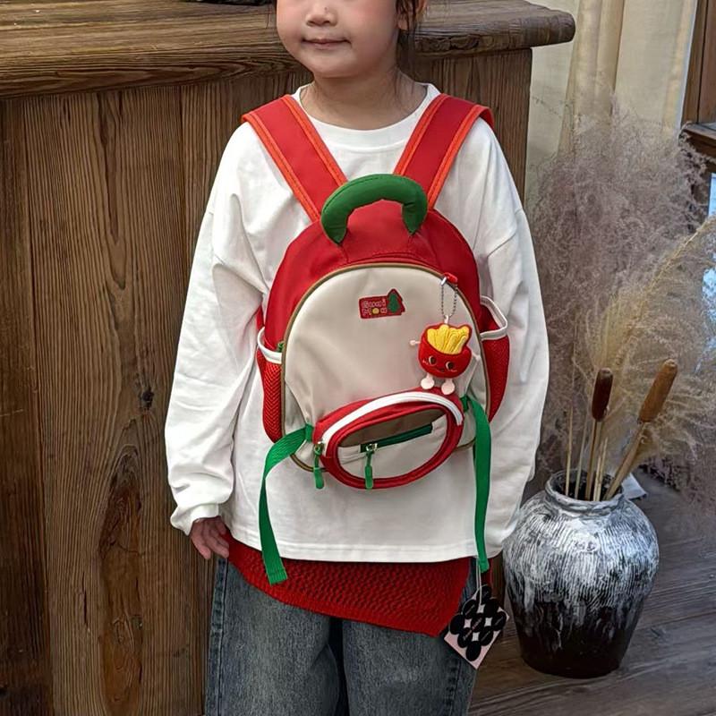 Backpack Preschool With Dog Pendant Curved Shoulder Straps For Comfortable Wear