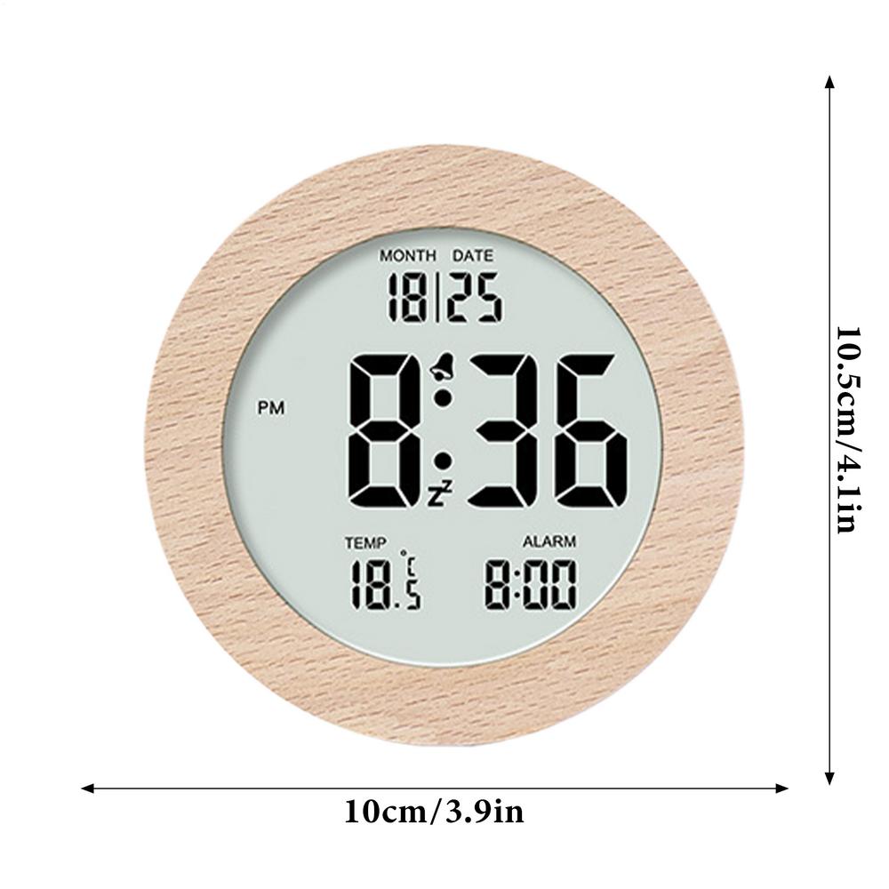 

Electric Desk Clock Small Battery Alarm Clock Wooden Clock with Snooze and Nightlight Battery Powered wooden digital alarm clock