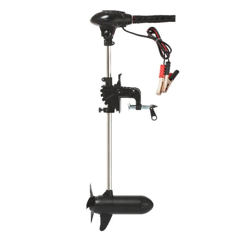 12V/48V Brushless Marine Electric Thrusters Rubber Boat Motor Propeller Suspension Plastic Outboard Machine Black