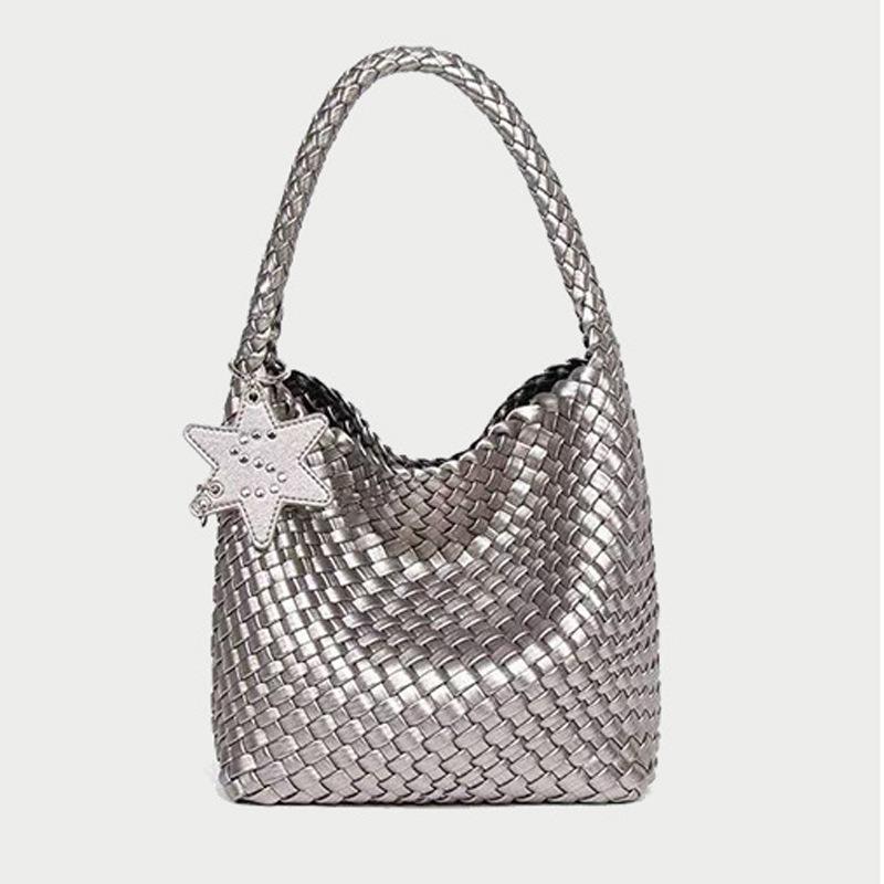 Small Child and Mother Handbag Handwoven Bag Commuter Underarm Bag Simple and Fashionable Shoulder Bag Women