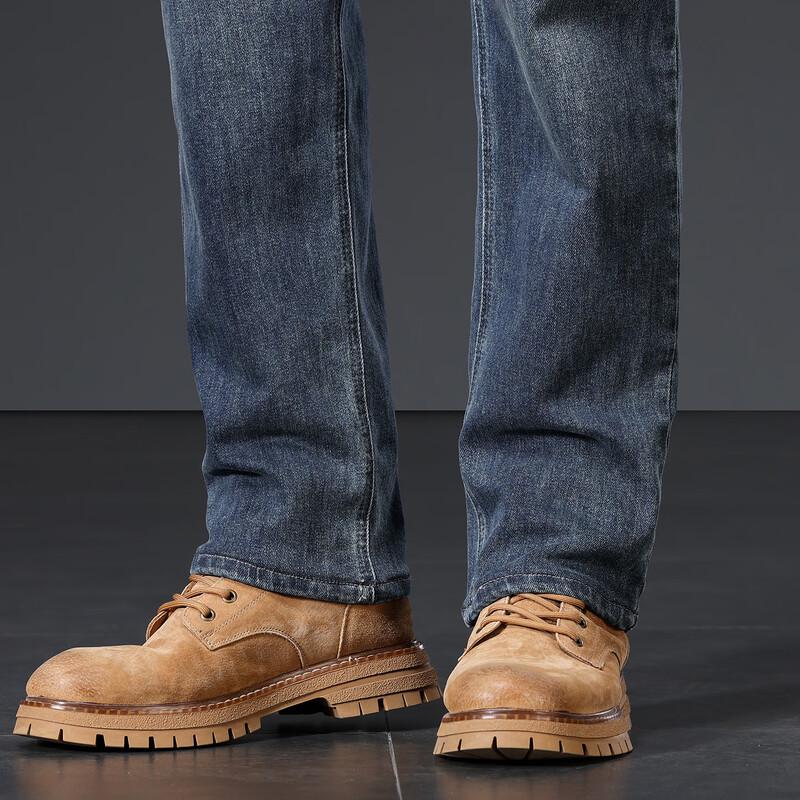 JOWO Men's Straight-Leg Skin-Friendly Stretch Jeans