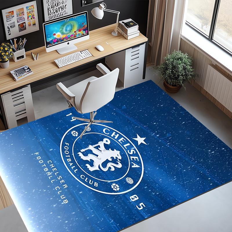 Chelsea F.C Muster Teppich, Innen-/Außenmatte, für Picknick, Spielzimmer, Schlafzimmer, Büro, Wohnzimmer, Heimdeko Teppich, Geburtstagsgeschenk