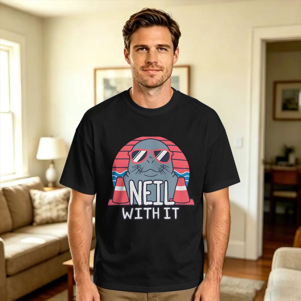 Neil the Seal T Shirt Summer Streetwear TShirts 100 Cotton Trendy Cool Tshirt For Unisex Design Top Tees