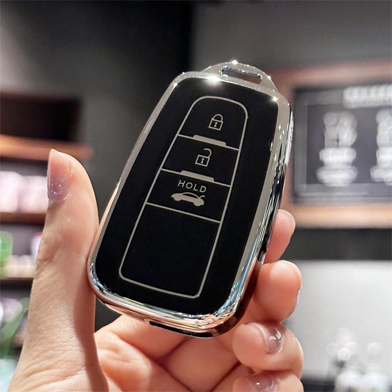TPU-Autoschlüsseletui, vollständige Abdeckung, für Toyota Prius, Camry, Corolla, CHR, C-HR, RAV4, Land Cruiser, Prado, Schlüsselanhänger, Zubehör