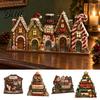 Wood Holiday Sign Wooden Christmas Table Sign Book Tree House Scarecrow Tabletop Rustic 2D Flat Decor for Mantel Shelf Desktop Seasonal Centerpiece