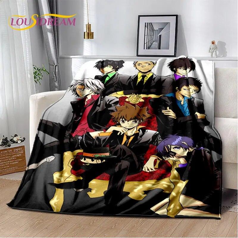 Anime Teachers Hitman Reborn Soft Plush Blanket,Flannel Blanket Throw Blanket for Living Room Bedroom Bed Sofa Picnic Cover Kids