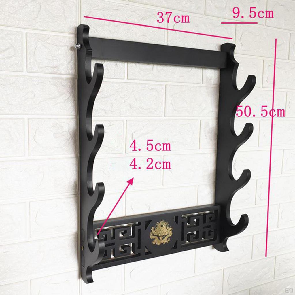 Supporto da Parete per Samurai Cinese Staffa Supporto Appendiabiti per Katana Drago