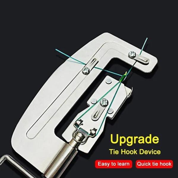 High Quality Semi Automatic Fishing Hooks Line Tier Machine Portable Stainless Steel Fish Hook Line Knotter Tying Binding Stonego Fishing Tool
