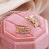 Kinel Carving Rose Gold Color Drop Earrings For Women Vintage Natural Zircon Fine Jewelry