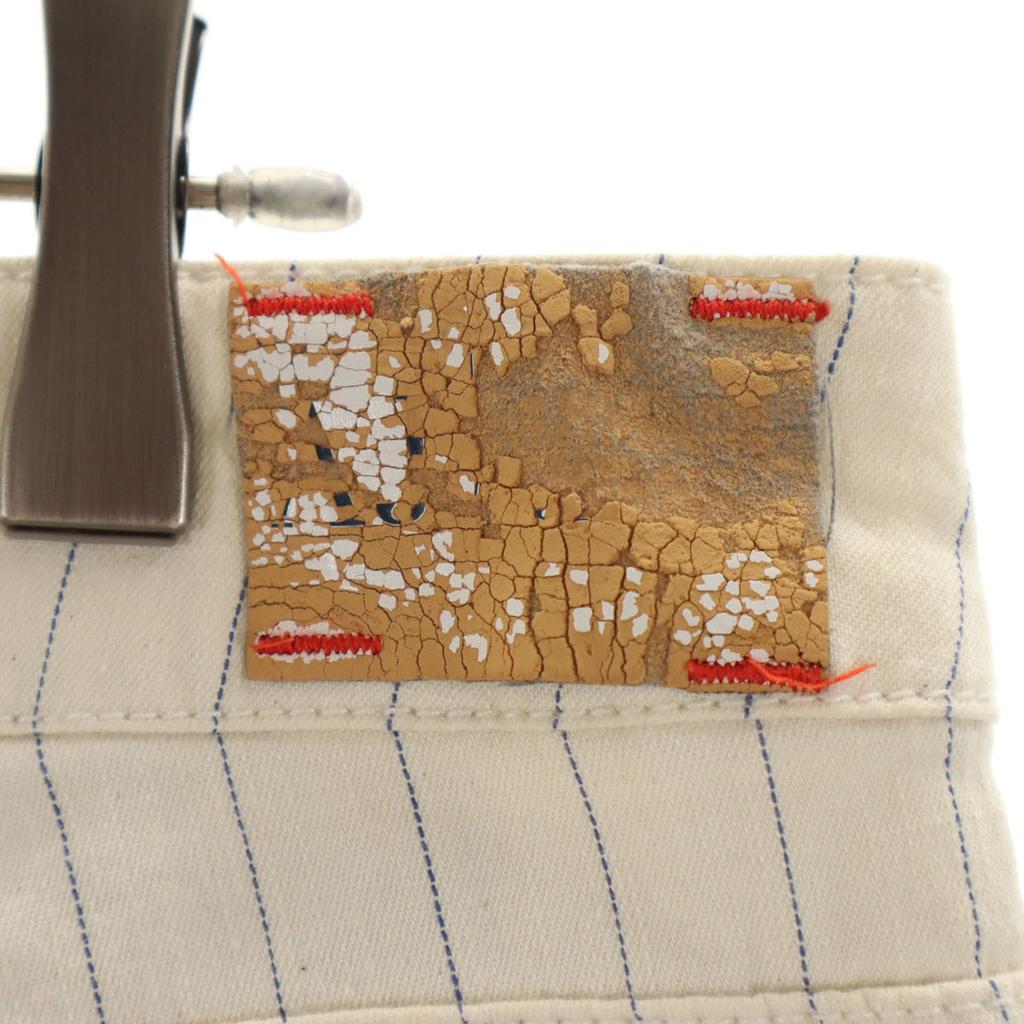 ARMANI JEANS Striped Pattern Shorts W30 Cream stretch Men's Used