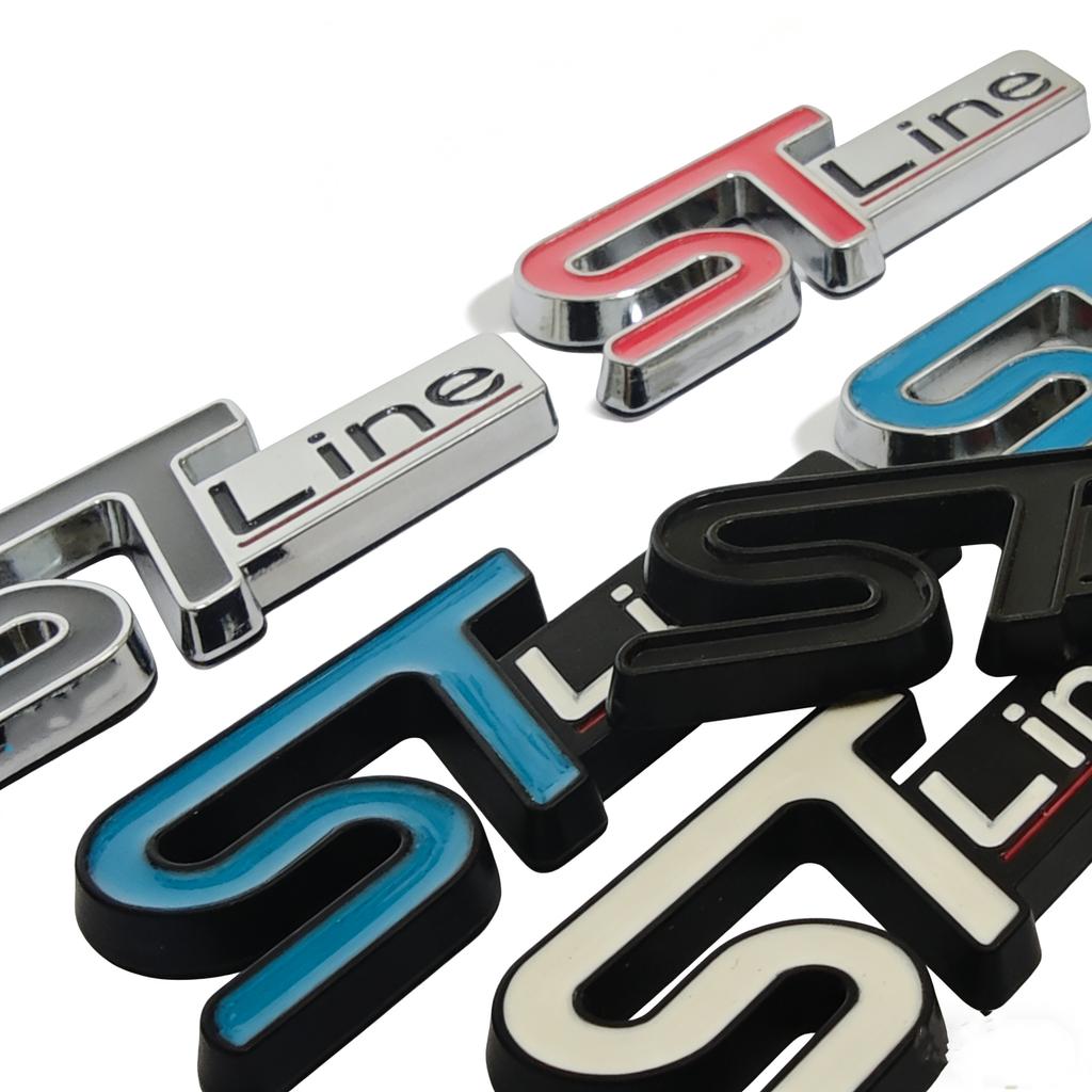 ST LINE Logo Přední Mřížka Znak Odznak Zadní Samolepka Kufru Auta Nálepky Focus Kuga Fiesta Mondeo ESCAPE Ecoboost Pro FORD