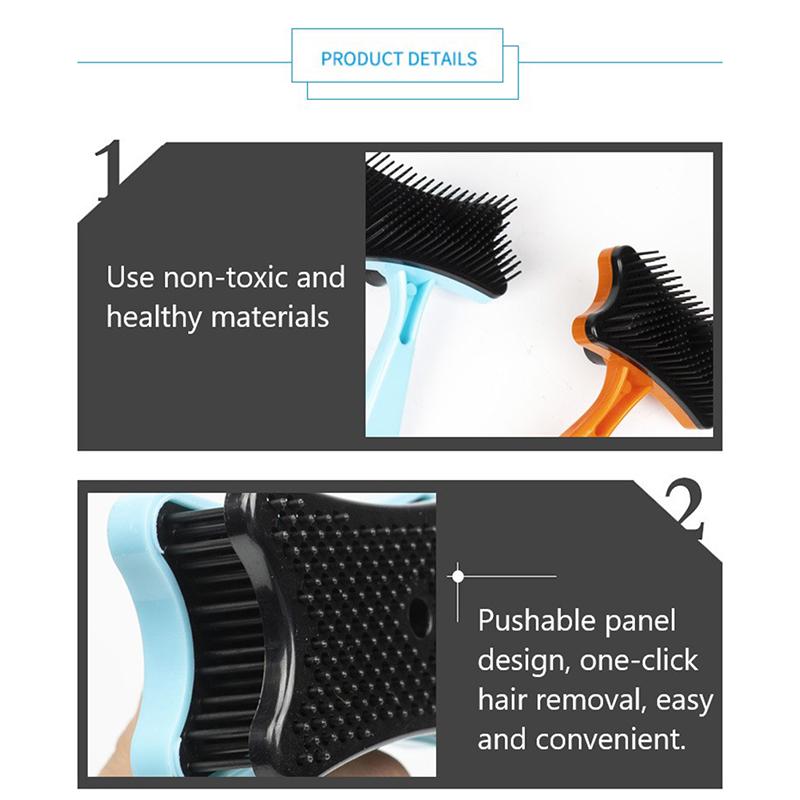 Pet Brush Automatic Plastic Shedding Hair Remove Tool Dog Cat Loose Hair Comb