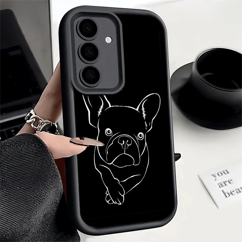 Phone Case for Samsung Galaxy S26 S25 Ultra S24 FE French Bulldog Black Desgin Shell S23 Plus S22 + S21 S20 5G Soft Silicone Fun