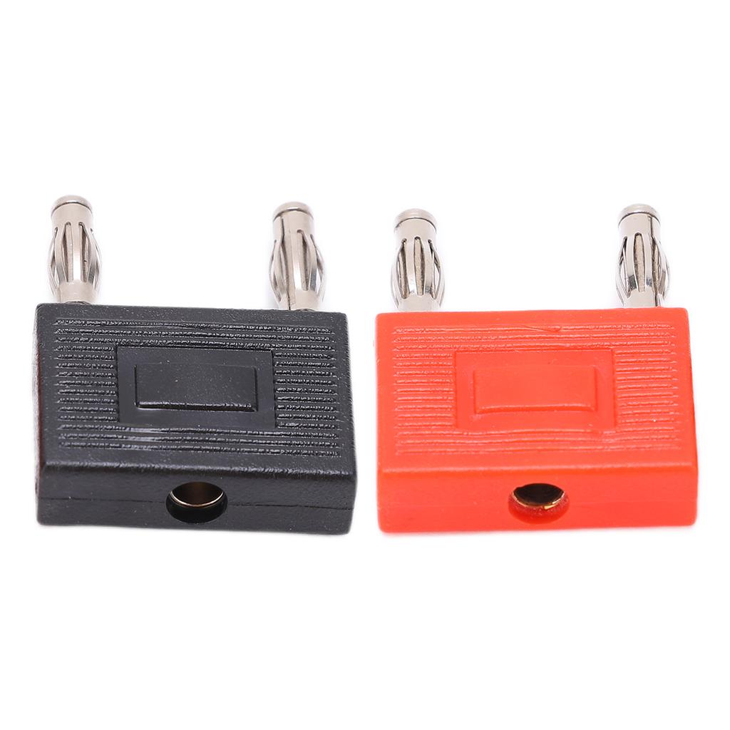 U37 4mm Double Row 4mm Banana Plug Connector 1 to 2 Adapter DIY Cable Connector 16mm Spacing
