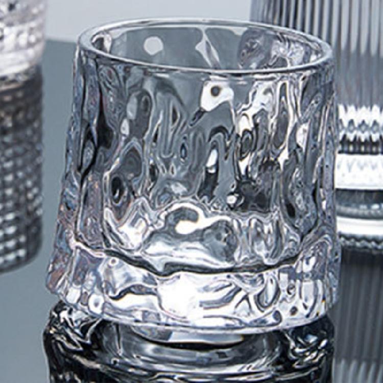 Whiskey Glasses Rotating Cups 2pcs Tumbler Men Drinking Cocktail Wine Rum Glass