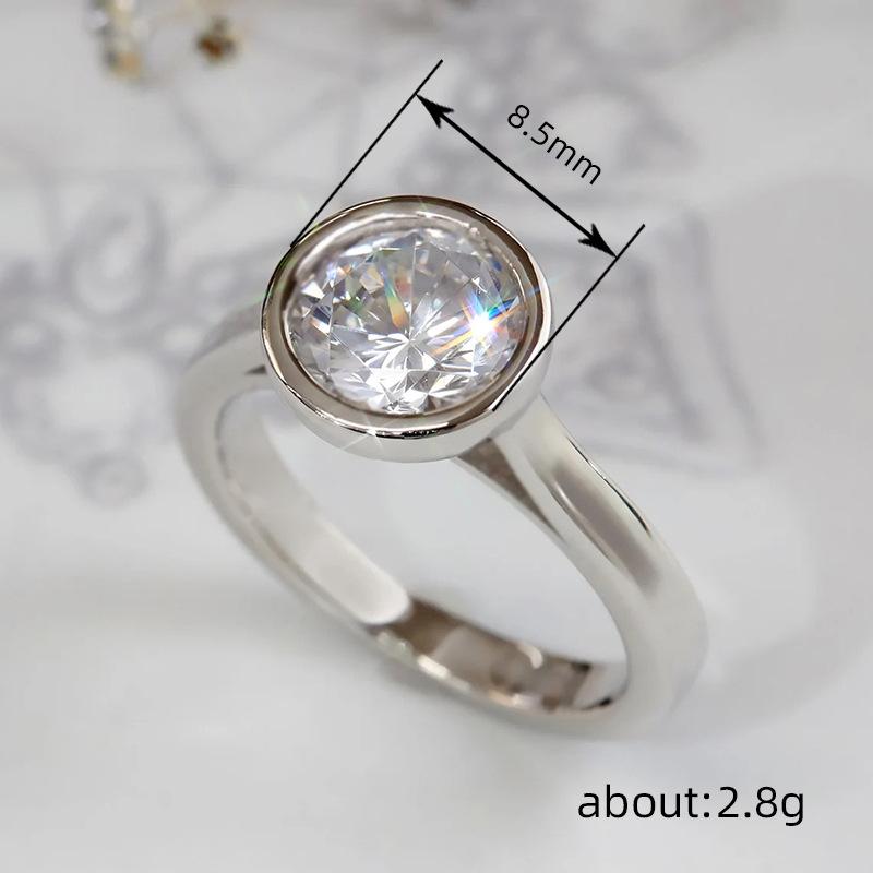 Simple Atmospheric Ring, Geometric Round All-Inclusive Fashion Ring