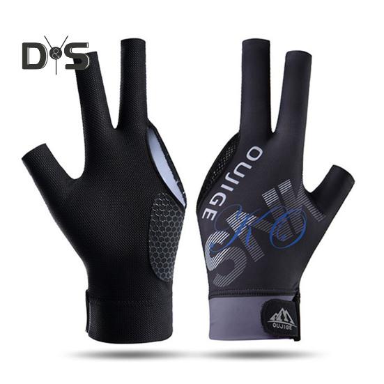 Billiard Pool Gloves 3 Finger Design Left Hand Snooker Cue Sport Glove Breathable Elastic Billiard Gloves for Men Women