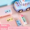 1Roll Cartoon Name Label Sticker Student Handwritten Name Sticker Self-Adhesive Waterproof Tag Sticker Stationery Labels Sticker