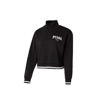 Spor Yaşam Tarzı Serisi Günlük Dik Yaka Bol Uzun Kollu Sweatshirt Kadın sweatshirt Siyah 681524-01