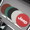 2Pcs Car Suede Water Cup Pad Anti-slip Coaster Accessorys For Jeep Grand Cherokee Wrangler JK Gladiator Compass Renegade Patriot AMN1