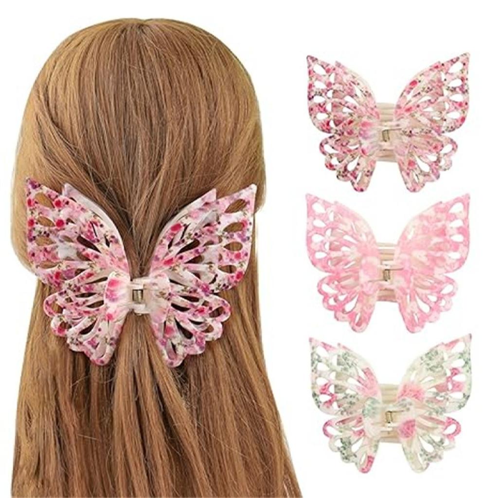 1PC Super Fairy, Double Layer, Butterfly, Hair Clip, Back of Head, Updo, Hair, Clip, Large, Shark Clip, Hair Clip, Hair Grip
