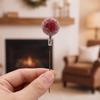 100PCS Realistics Mini Artificial Berry Decor Frosted Red Artificial Holly Berries Glass Bead Fake Berry Wedding