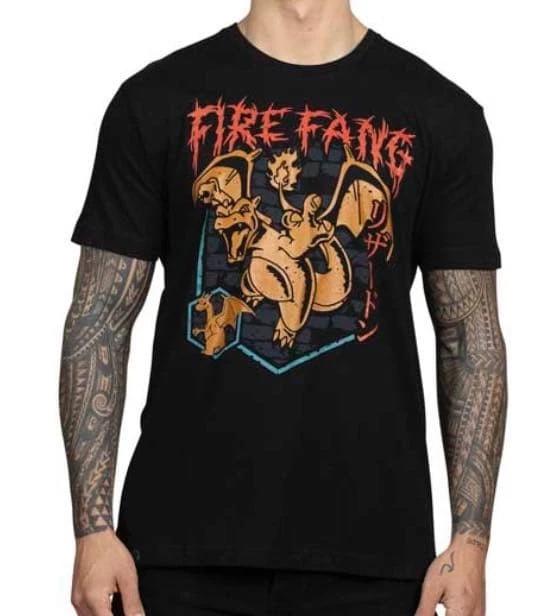 Pokemon Center Charizard T Shirt M Size Black Relaxed Fit Limited Authentic Rare 2XL
