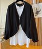 Femei Plus Size Stil Coreean Hanorac Două Piese False Toamnă Mânecă Lungă Casual Larg Hanorac Topuri cu Fermoar Pulover Oversized