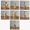Niedliche Tierzimmerdeko Pferd Kaninchen Katze Giraffe Holzskulpturen DIY Bemalte Materialien Handwerk Hone Dekor Handgefertigte Figur Geschenke