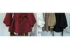 Women's Stylish Red Hooded Woolen Coat - Autumn/Winter Design, Tie-Up Waist, Unique, Sophisticated Overcoat