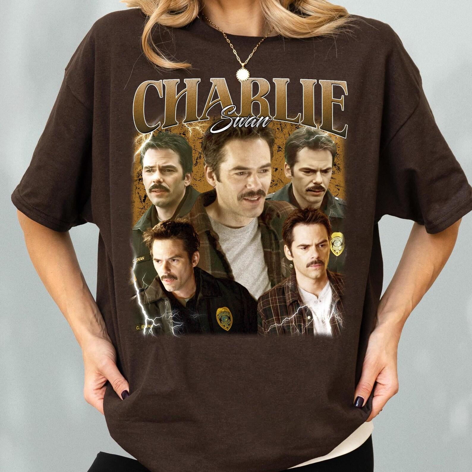 Vintage Charlie Swan 90s Shirt, Team Charlie Graphic T-Shirt, Billy Burke Fan Tee S