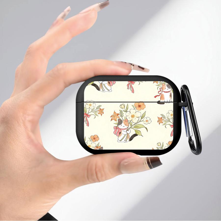 Soft Earphone Cases Cover Case For Airpods 4 1 3 Pro2 Pro Pro3 2 Flower Cat