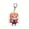 Acrylic Anime Keychain Kamado Tanjiro Nezuko Agatsuma Zenitsu Student Bag Charm Pendant Cosplay Accessories Gift