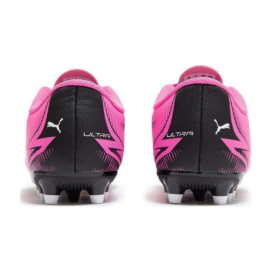 Puma Ultra Play Mg Jr Breathable Balance Support Low Top Kids Soccer Shoes Kids Soccer Shoes Pink Black White 107777-01