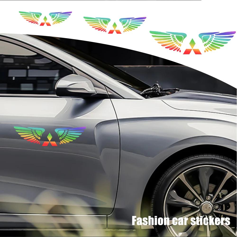 Universal Reflective Exterior Wing Vinyl Decal Car Accessories for Mitsubishi Lancer EX Pajero Mirage Galant Ralliart