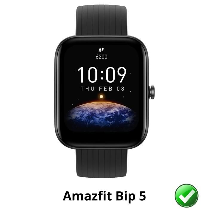 Displayschutz für Amazfit Bip 5 [6er-Pack] Schutzfolie aus Kunststoff, widerstandsfähig, ultradünn, Phonillico