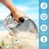 304 Beach Fast Sifting Metal Detector Scoop Stainless Steel Beach Sand Scoop Portable Treasure Hunting Scoop Metal Detecting Tool