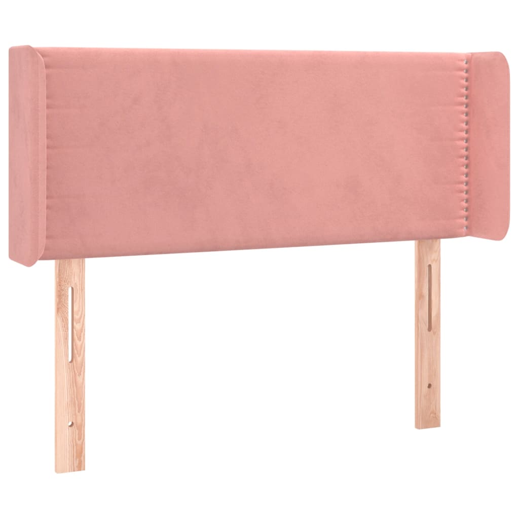 Headboard with Ears Pink 103 X 16 X 78 88 Cm Velvet