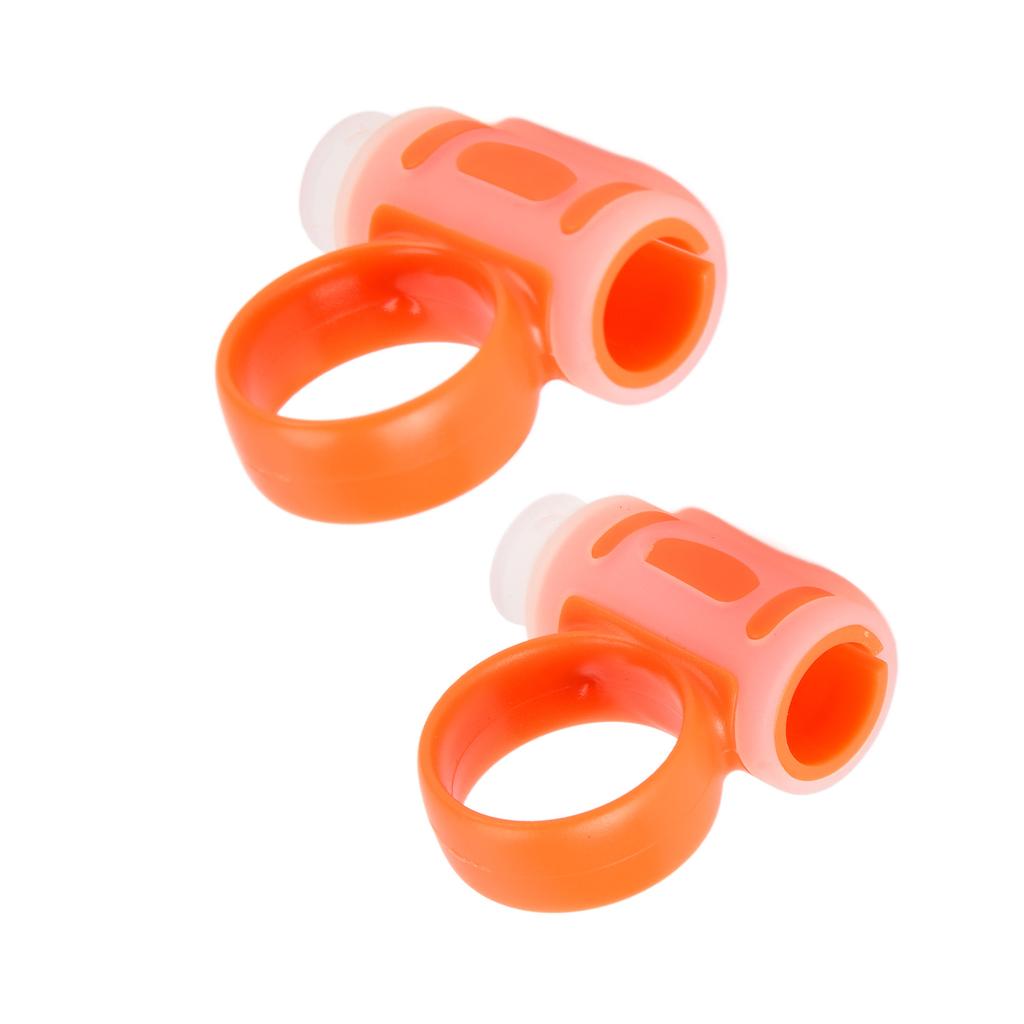 1 Pair Drum Sticks Aid Silicone Finger Controller Jazz Drumstick Control Clip for BeginnersOrange White