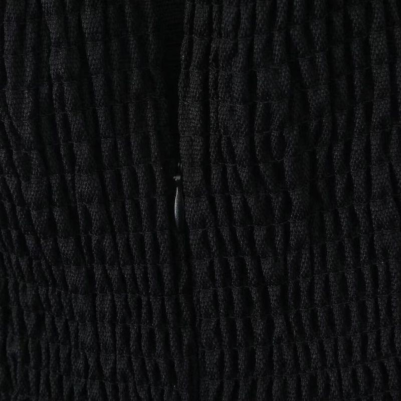 Kaslead New Arrival Women's Clothing Fashion Style Minimalist French Elegant Retro Young Adult Halterneck V-neck Dress