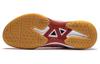 Li Ning Textile, Synthetic Leather Cushioning Slip Resistant Low Top Badminton Shoes Unisex Red AYZU011-1