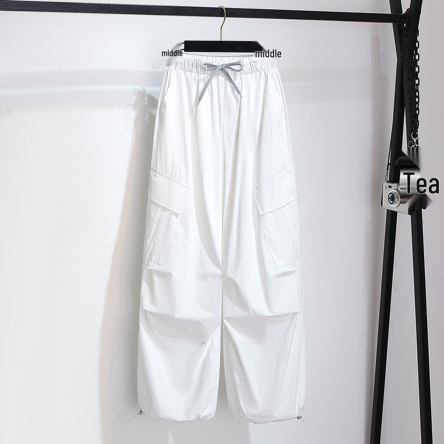 Women s Navy Blue Wide-Leg Harem Work Pants - Casual Sports Hiking, Early Autumn 2025 Collection M