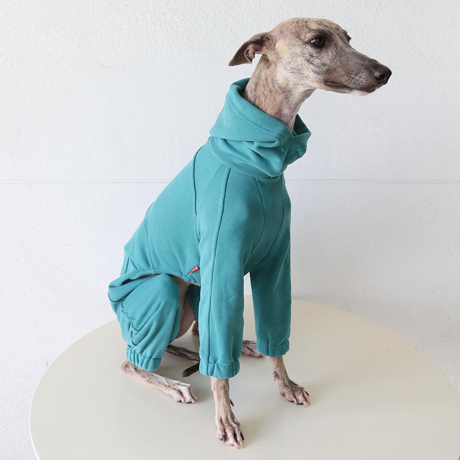 Petstyle Dog Jumpsuit High Collar Four-Legs Sweatshirt Italian Greyhound Whippet Clothes Athletic Tracksuit Soft Pajamas