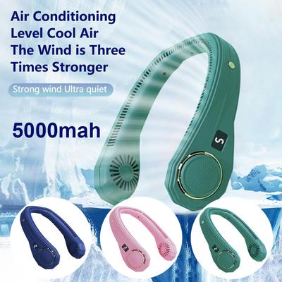 360 μοιρών Surround κρεμασμένος λαιμός ανεμιστήρας κρύου ανέμου Ανεμιστήρες χωρίς λεπίδες Αερόψυκτη Φορητό Επαναφορτιζόμενο κλιματιστικό για αθλητικό τρέξιμο